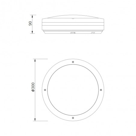 Plafón LED de exterior Kendal (12W)