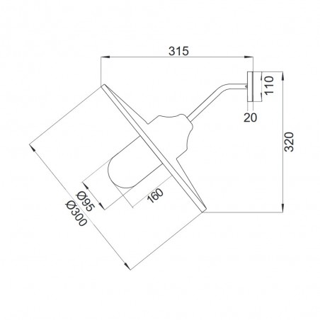 Aplique de pared exterior Brenta