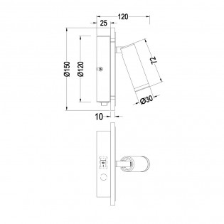 Aplique de pared LED Jordan (5W)