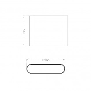 Aplique de exterior LED Thames II (2x2,50W)