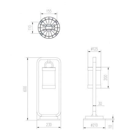 Outdoor Bollard Light Sambesi
