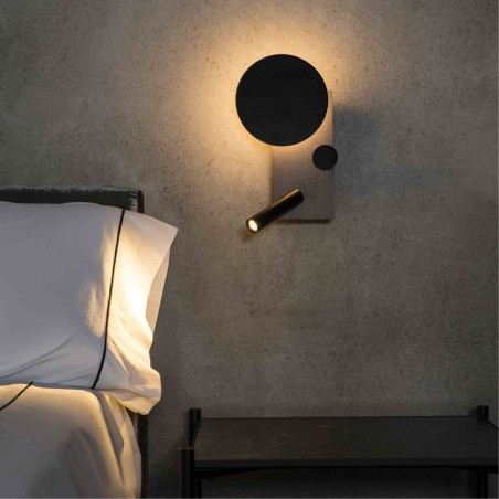 Aplique LED con lector Klee Derecho (10W+3W)