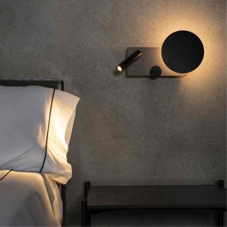 LED wall lamp with reader Klee Right (10+3W)
