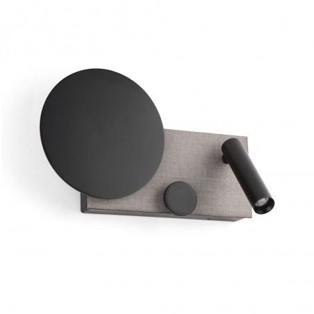 LED wall lamp with reader Klee Left (10+3W)
