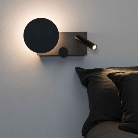 LED wall lamp with reader Klee Left (10+3W)