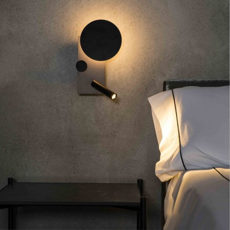 LED wall lamp with reader Klee Left (10+3W)