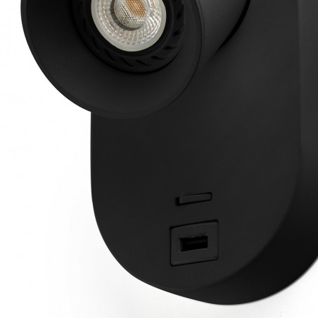 Aplique orientable con USB Corb