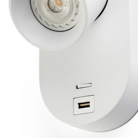 Adjustable wall light with USB Corb