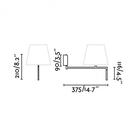 Aplique de pared orientable Ron