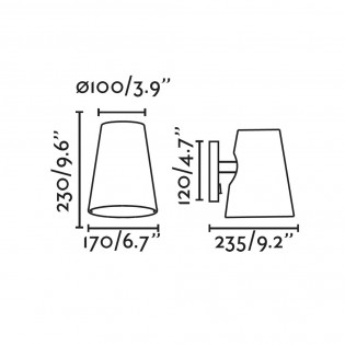 Aplique de pared Lupe