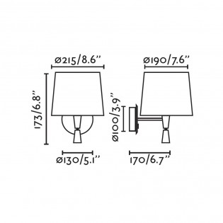 Wall Lamp with LED reader Conga (3W)