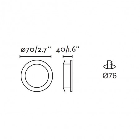 Ceiling LED Recessed Light Nais (7W)