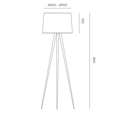 Lámpara de pie Tripod II