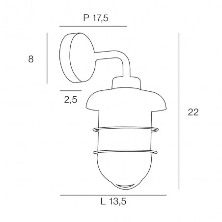 Aplique de pared exterior Farol