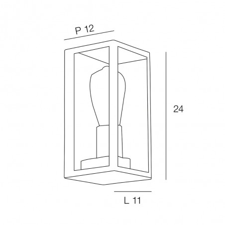 Aplique de pared exterior Keys