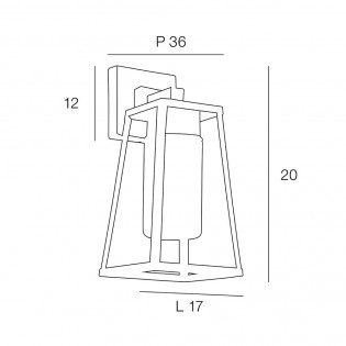 Aplique de pared exterior West