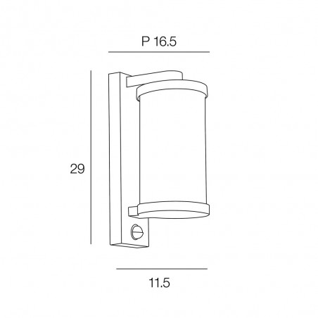 Aplique de exterior con sensor de movimiento Lenny