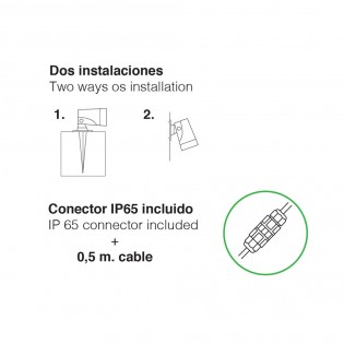 Foco LED de exterior con piqueta  (12W)