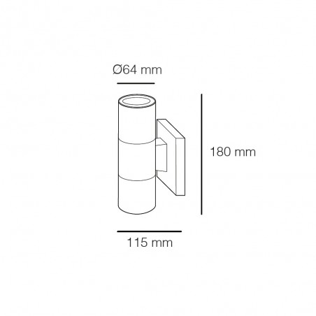 Aplique de pared exterior Chill (2 luces)