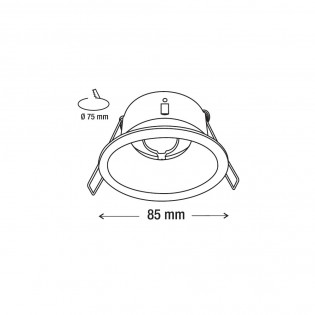 Bathroom's Recessed Light Lutar (Round)