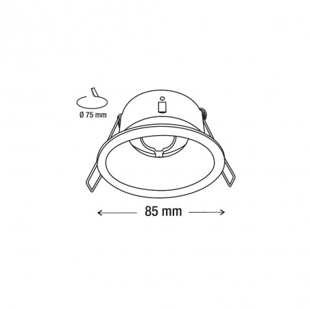 Bathroom's Recessed Light Lutar (Round)