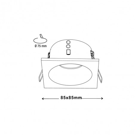 Bathroom's Recessed Light Lutar (Square)