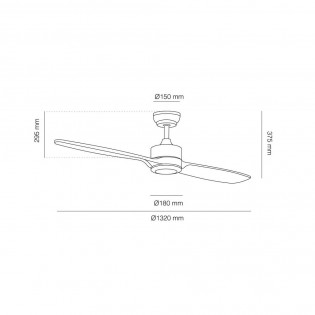 Vetilador de techo LED Taga (15W)