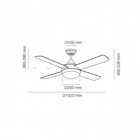 Ceiling Fan with light Millar