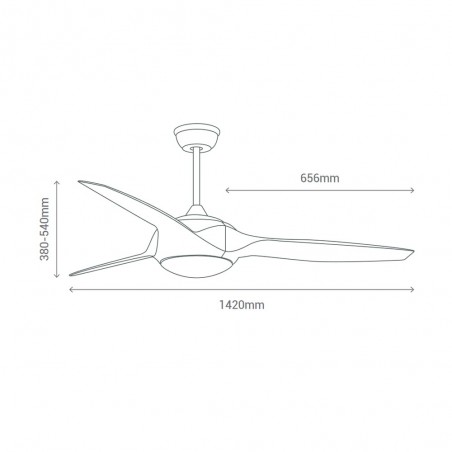 Ventilador de techo LED Triumph (18W)