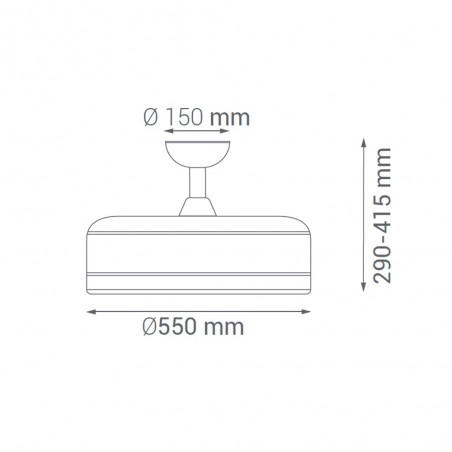 LED Ceiling Fan without blades Magic (24W)