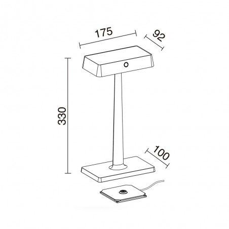 Lámpara de mesa exterior LED Liss (2.20W)