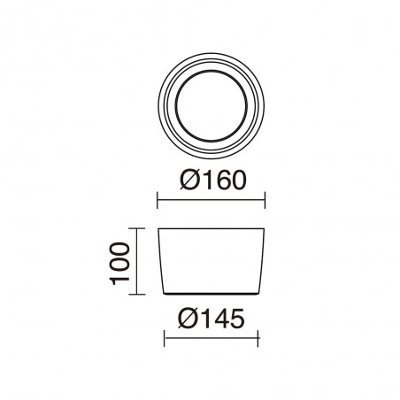 Plafón de techo exterior LED Mist (10W)