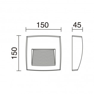 Aplique de pared exterior LED Storm (3W)