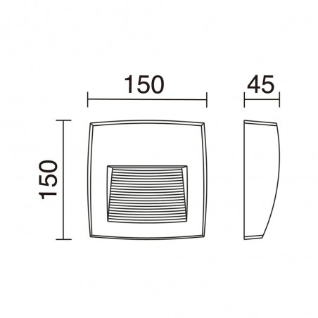 Aplique de pared exterior LED Storm (3W)