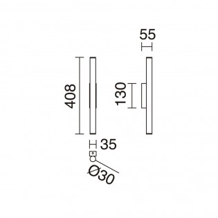 Aplique de pared LED Tania (2x4W)