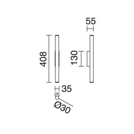 Aplique de pared LED Tania (2x4W)