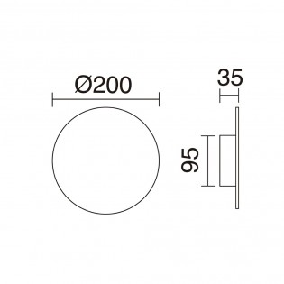 Aplique de pared LED Circular (9W)