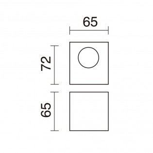 Aplique de pared LED Brick (2x3W)