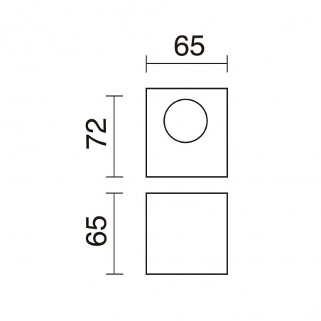 Aplique de pared LED Brick (2x3W)