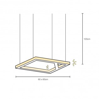 Lämpara de techo LED Piazza (54W)
