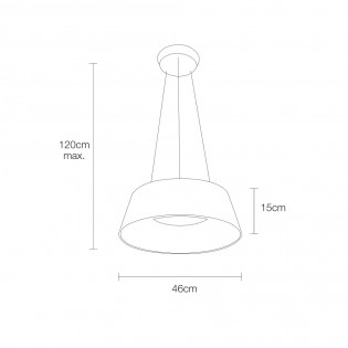 Lámpara colgante LED Vika (27W)