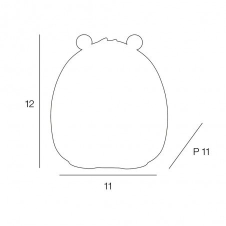 Lámpara portátil infantil LED RGB Panda
