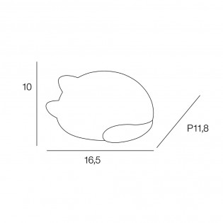 Lámpara portátil infantil LED RGB Sleeping Cat