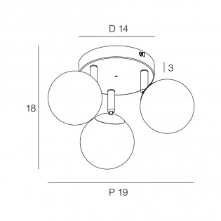 Aplique para baños Opah (3 luces)
