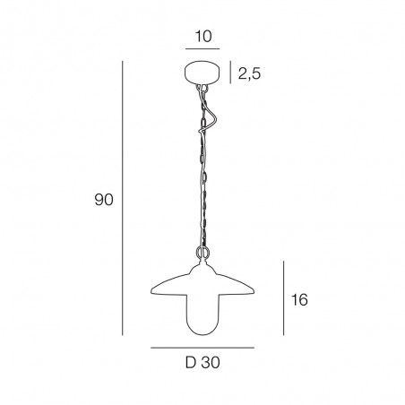 Outdoor Pendant Lamp Calvi