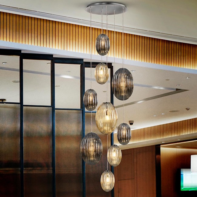 Lámpara de techo LED Ovila Dimable (9x8W) Lámpara de techo LED Ovila Dimable (9x8W)