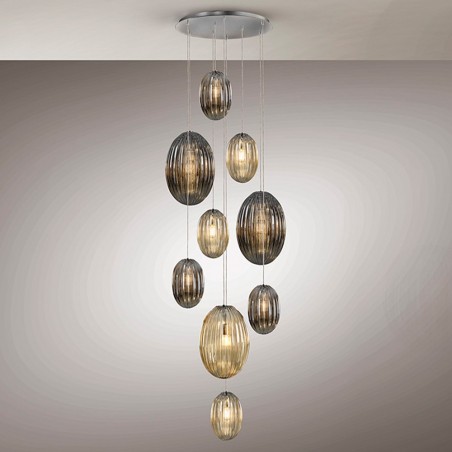 Lámpara de techo LED Ovila (9x8W)