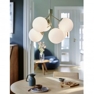 Lámpara colgante Ivona Opal (6 luces)