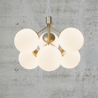 Lámpara colgante Ivona Opal (6 luces)