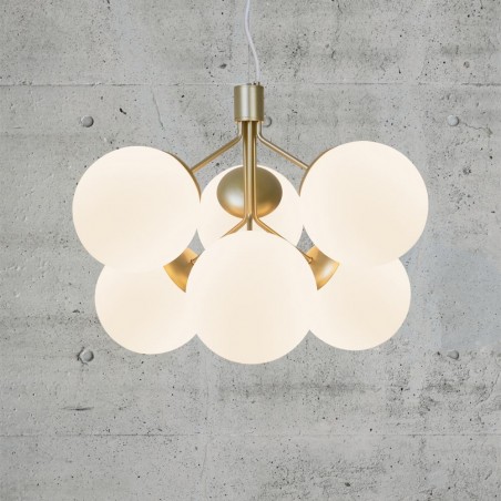 Lámpara colgante Ivona Opal (6 luces)